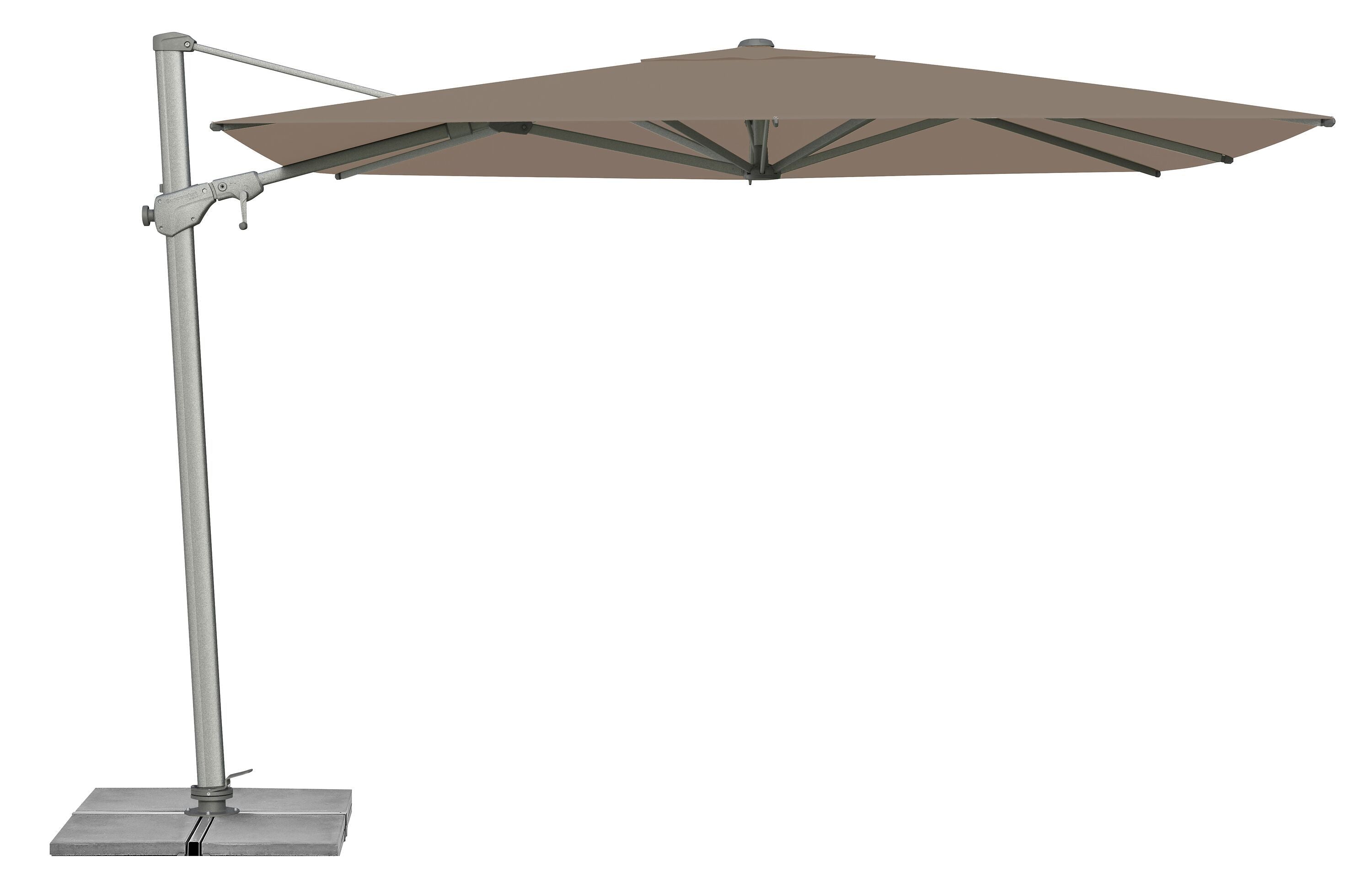 Suncomfort by Glatz VARIOFLEX Sonnenschirm - Taupe / B: 330.0 cm x T: 270.0 cm