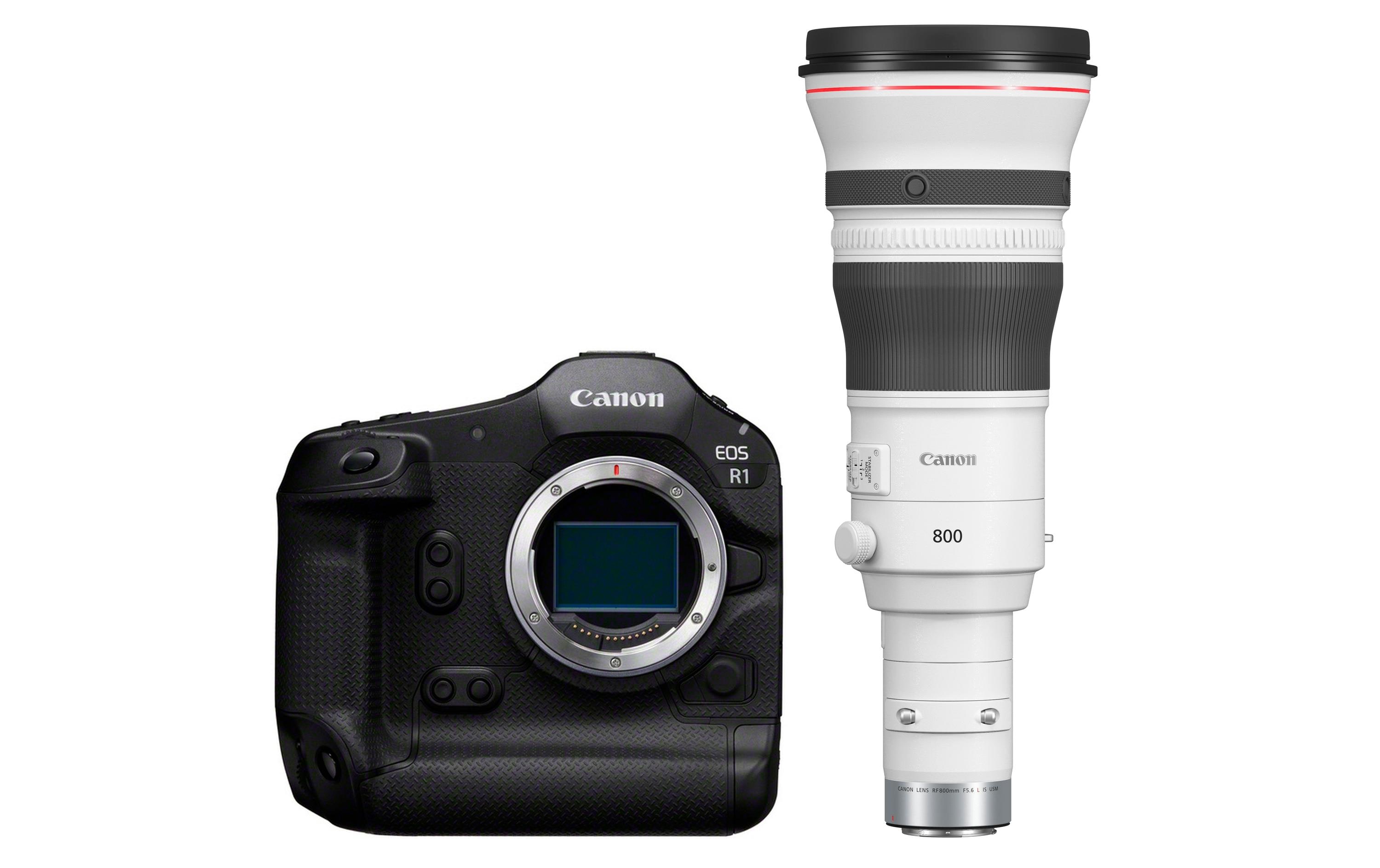 Fotokamera EOS R1 Kit RF 800 mm f / 5,6 L IS USM<br>Leistungsstarke Kamera, geeignet für Sport-, Nachrichten- und Action-Aufnahmen inklusive Objektiv