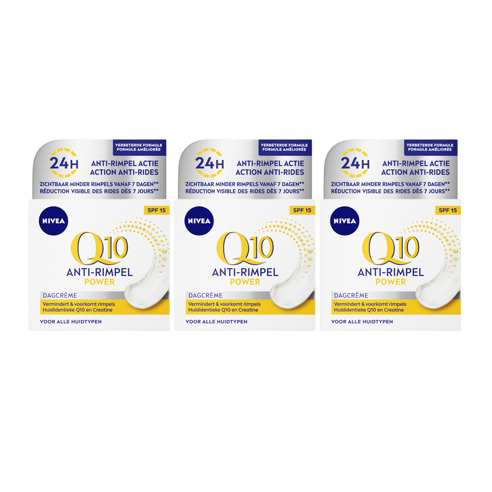 3x Nivea Q10 DagcrèmeAnti-Rimpel SPF 1550 ml