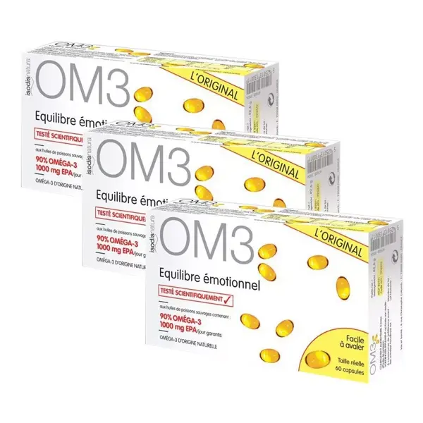 OM3 Classic Equilíbrio Emocional - Pacote Promocional com 3 Caixas e 180 Cápsulas