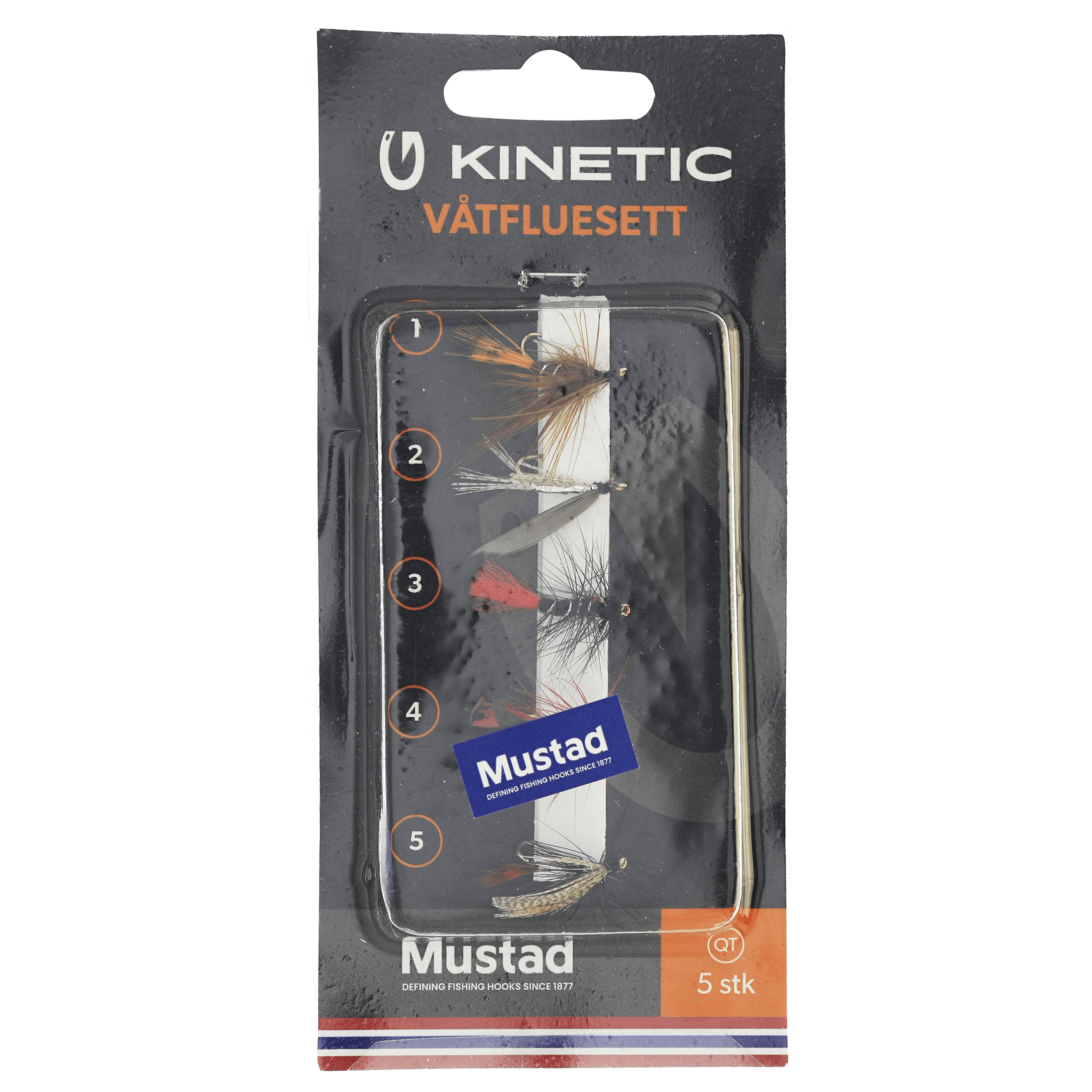 Kinetic Våtfluesett 5 pcs - Sluk og agn