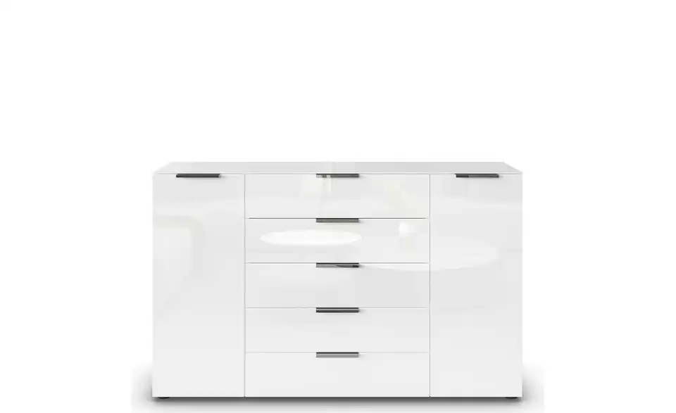 Sideboard verchromt 160 cm Weiß