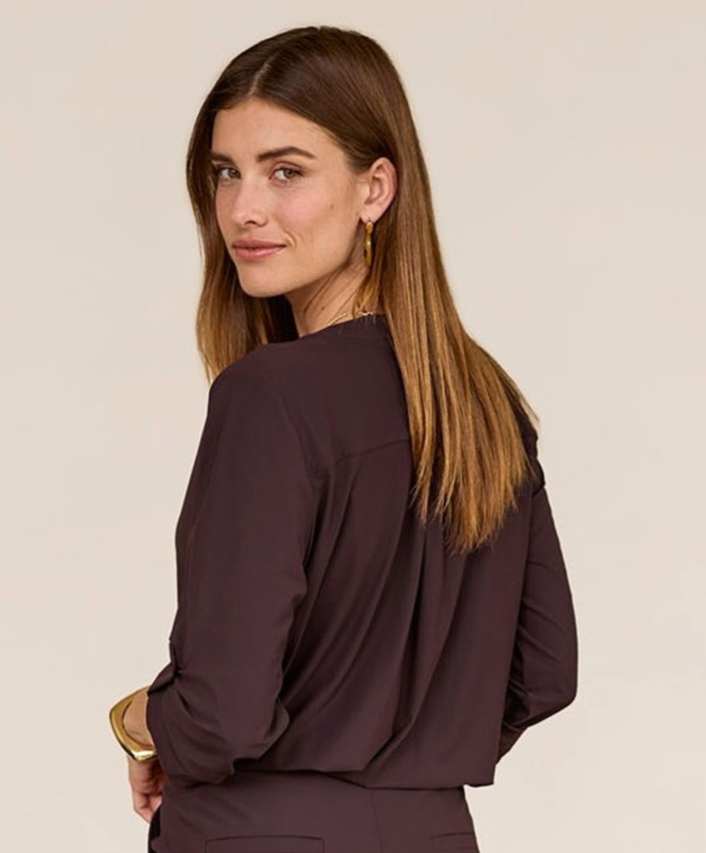 Studio Anneloes Dames blouse bruin