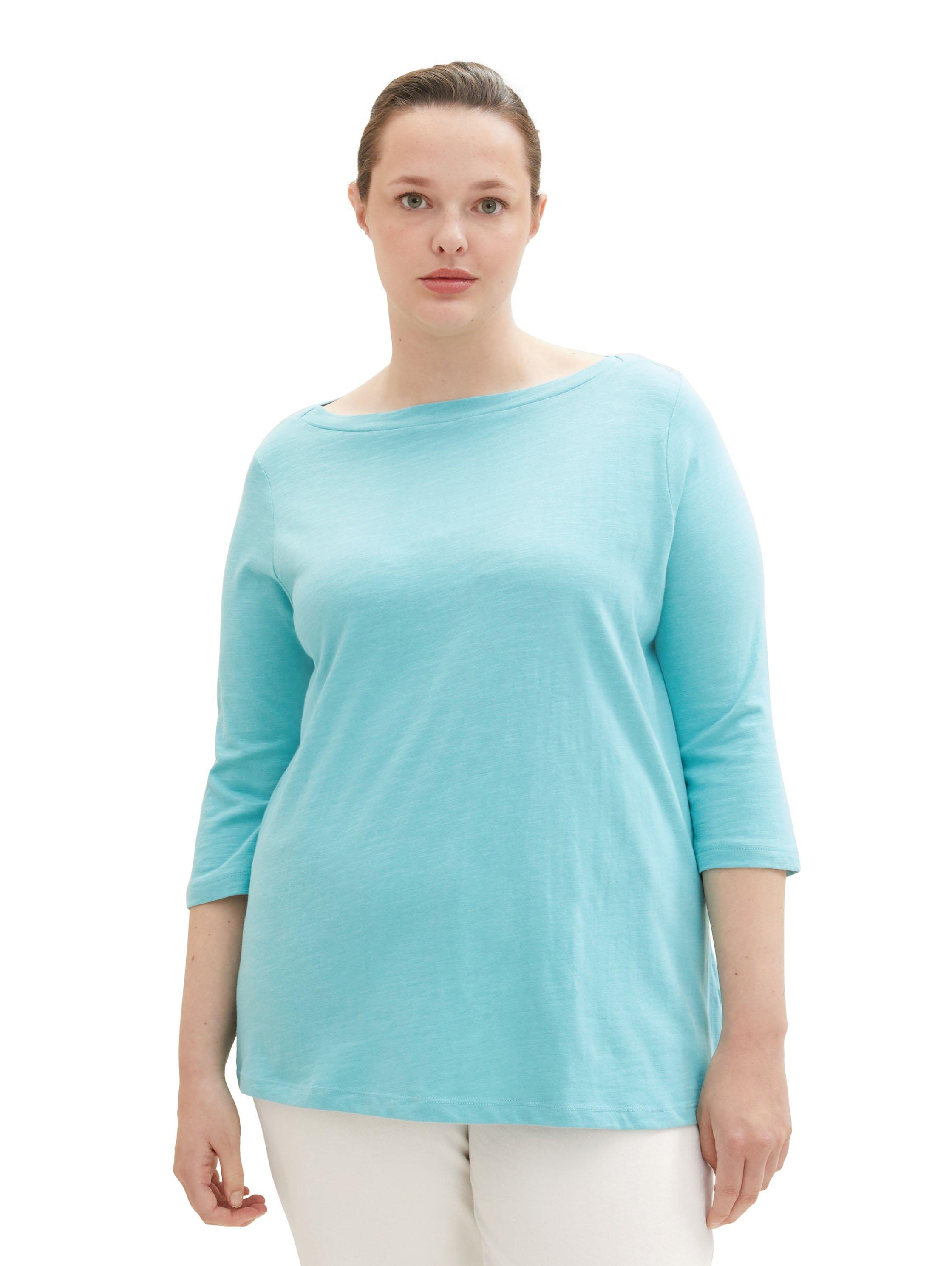 3/4-Arm-Shirt mit U-Boot-Ausschnitt