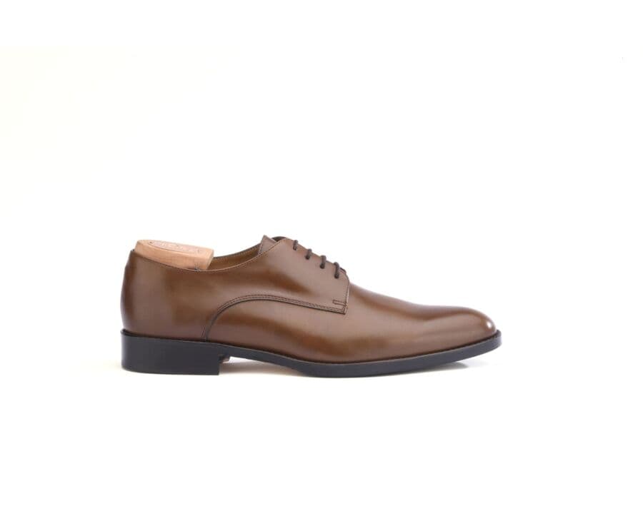Derbies homme Châtaigne semelle cuir avec patin - PHILIP II PATIN