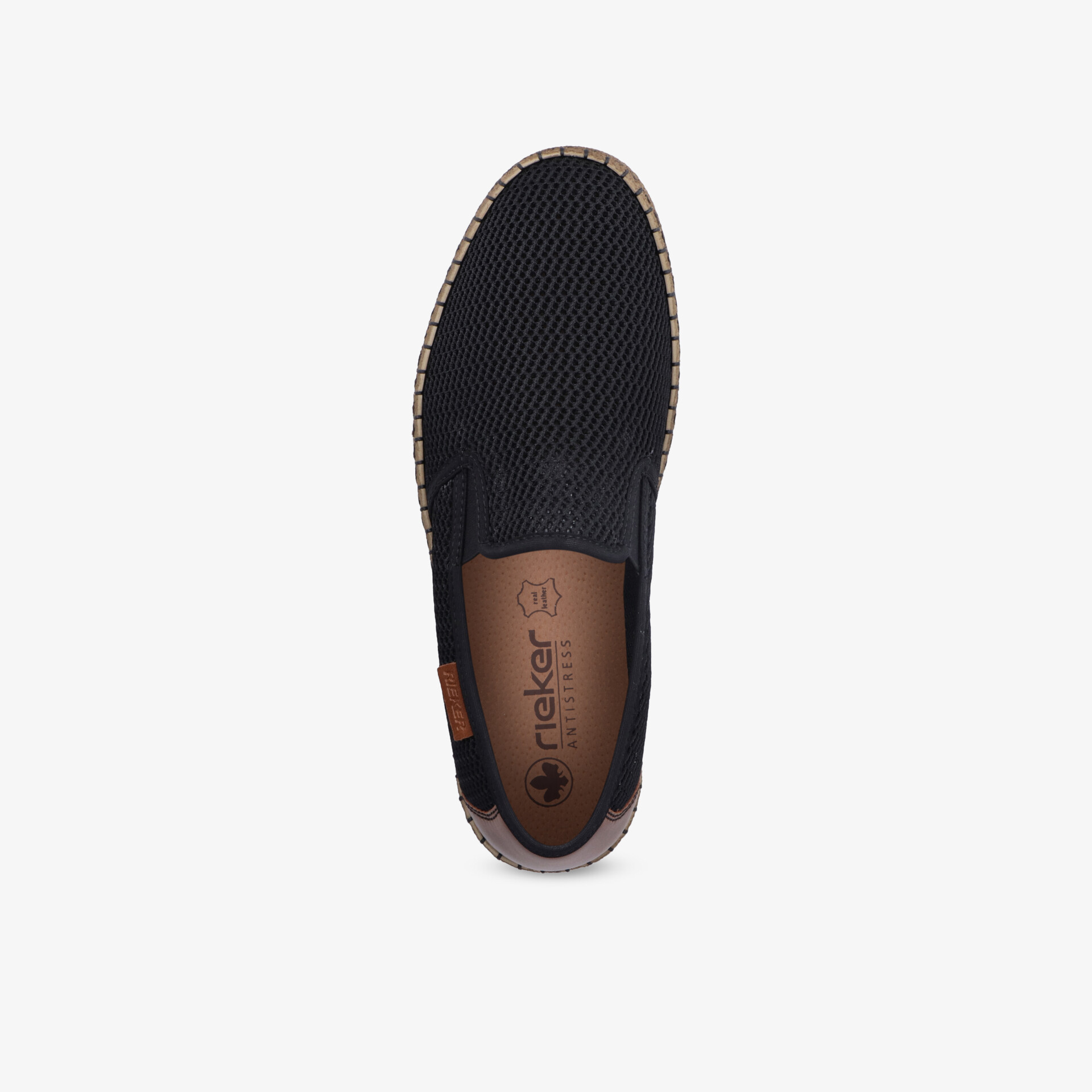 rieker Herren Espadrilles schwarz