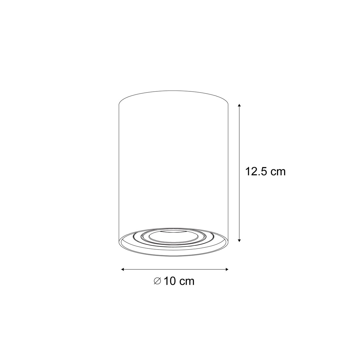 Moderne opbouwspot beige GU10 50mm draai- en kantelbaar - Rondoo Up