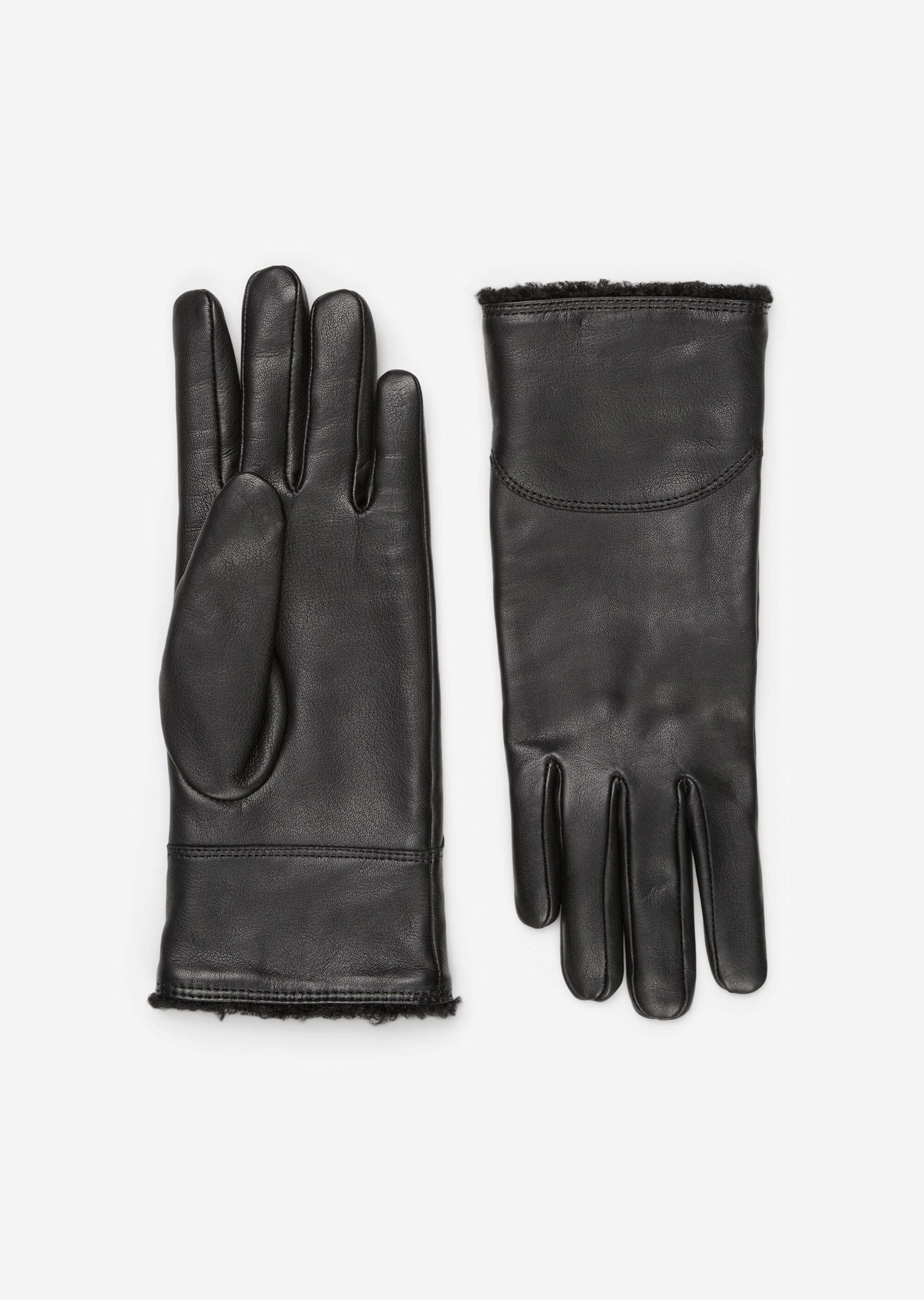 Leder-Fingerhandschuheaus Lammnappa