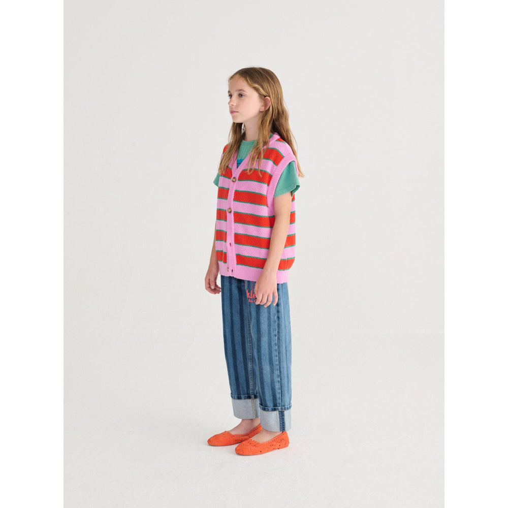 Køb Bobo Choses Purple Bc Striped Strikket Vest