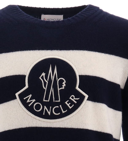 Moncler Bluse - Uld - Navy m. Hvid