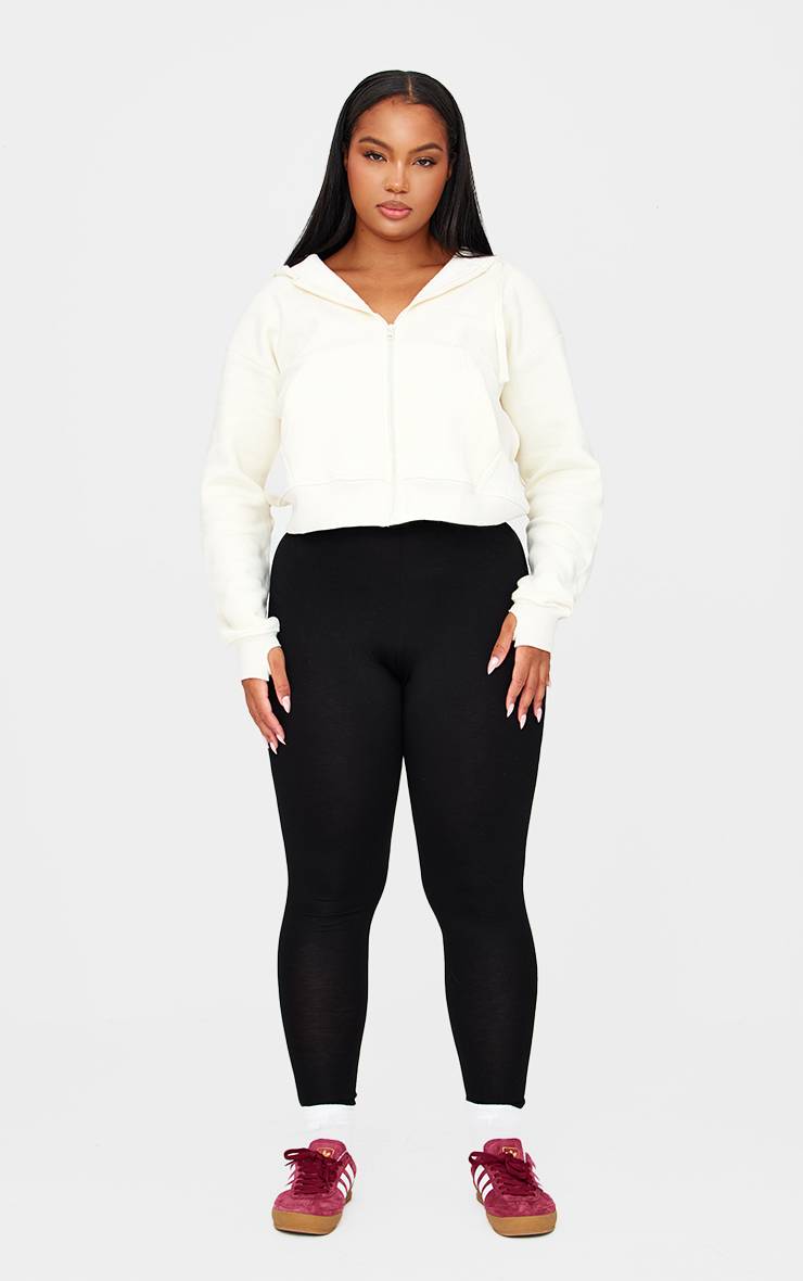 Noir Legging Taille Haute En Jersey Basic Plus