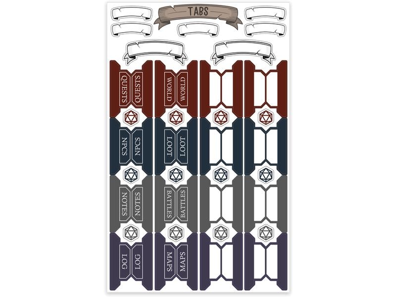 Glass Staff Sticker TTRPG Notizbuch Ministicker Mehrfarbig Aufkleber für RPG-Fans