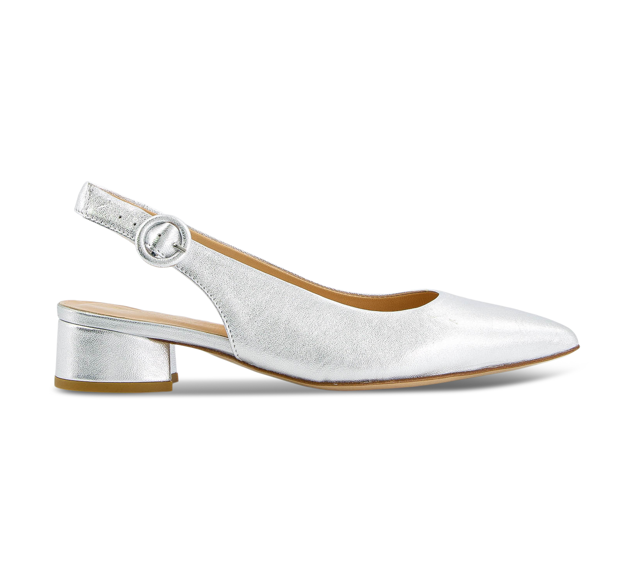 Franco Russo Sling-Pumps silber