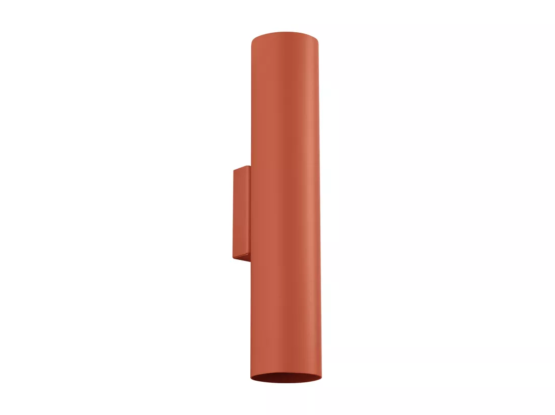Applique Lagos grenier en acier - 2 sources lumineuses - L.6 x H.30 cm - ocre rouge