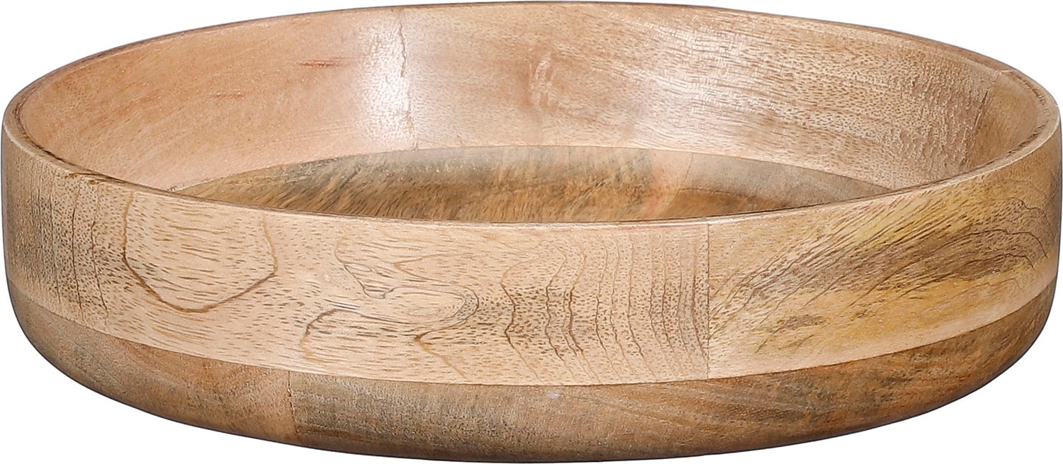 Mica Decorations serveerschaal Tomar bruin D 26 H 6 cm