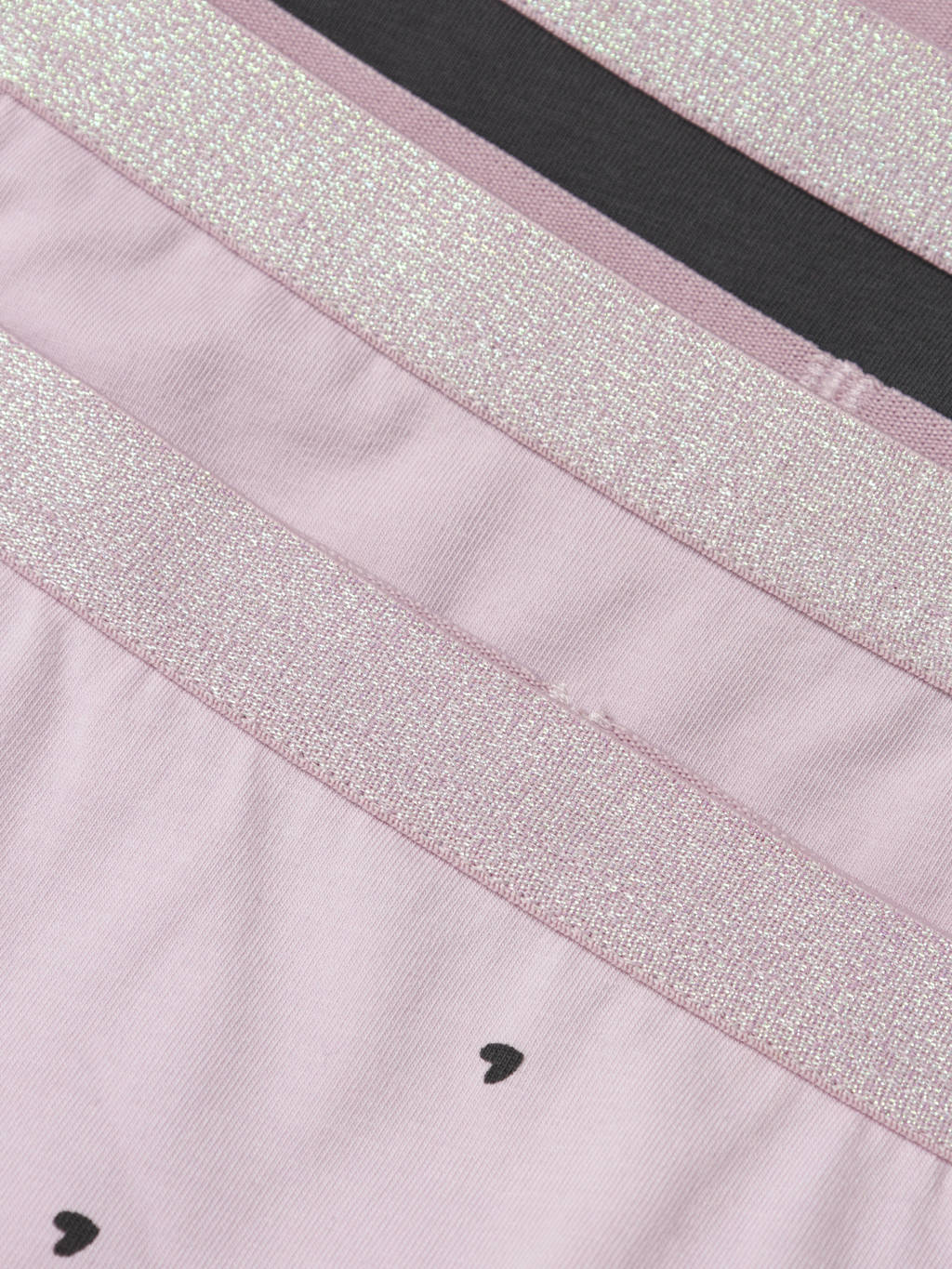 hipster - set van 3 roze/donkergrijs