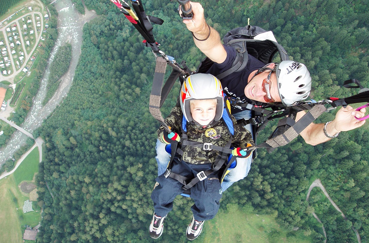 Gleitschirm Tandemflug für Kinder Saltaus