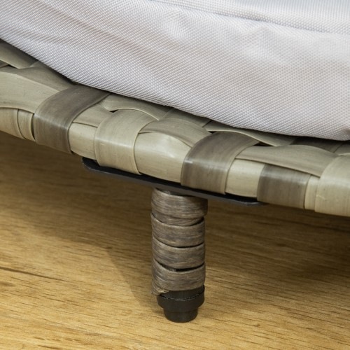 Sofá-cama redondo cinza para animais de estimação PawHut