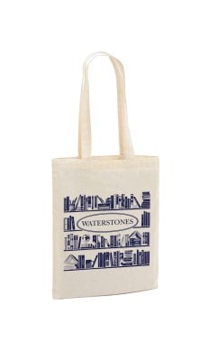Waterstones Cream & Navy Cloth Bag