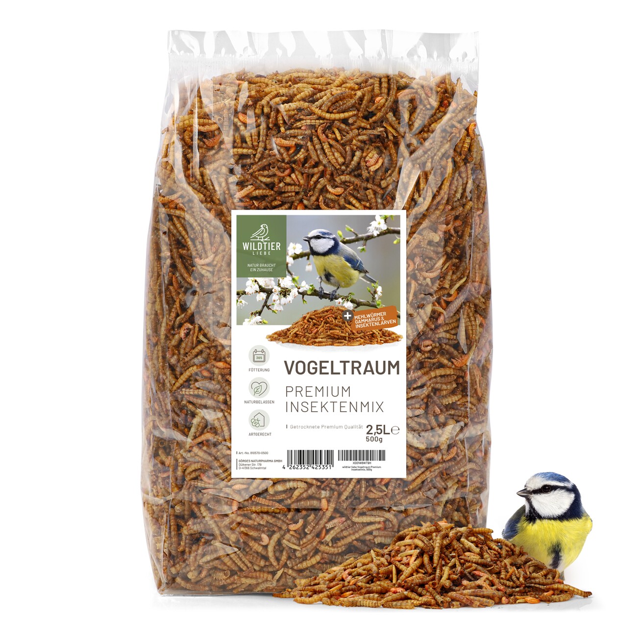 wildtier liebe Vogeltraum - Premium Insektenmix 500g