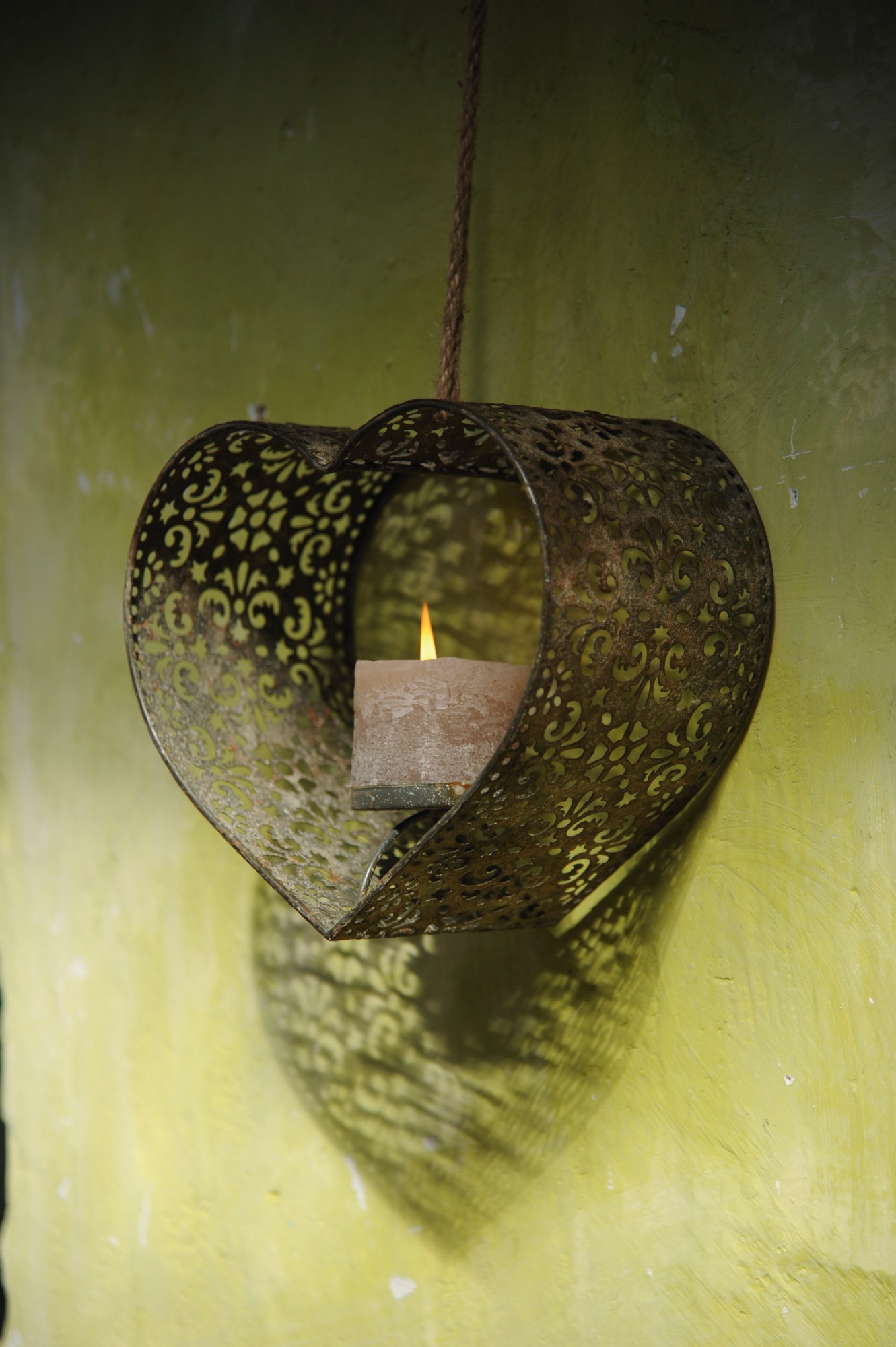 Kerzenhalter 'Shepton' aus Metall, L 15 cm, B 21 cm, H 23 cm von fischer's lagerhaus