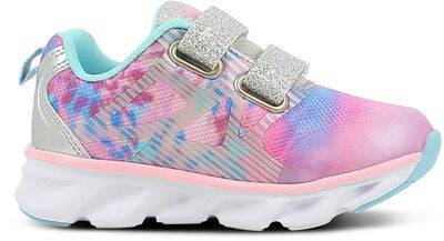 Leaf Skalka Blinkende Sneakers, Sølv/Rosa