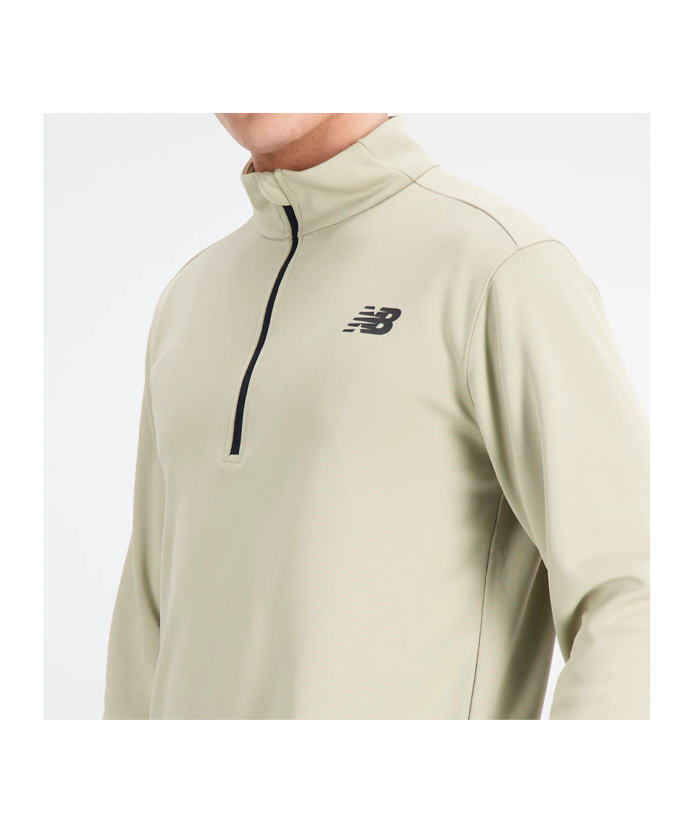 New Balance Tenacity HalfZip Sweatshirt Beige FFUG