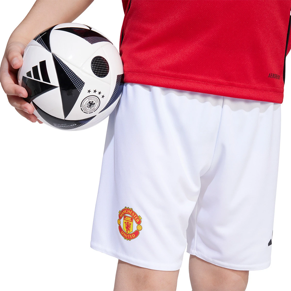 Conjunto adidas Manchester United Primeiro Equipamento 2025-2026 Criança