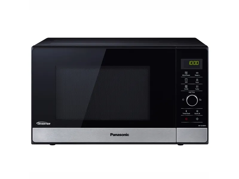 Panasonic NN-GD38 - Mikrobølgeovn med grill - 23 liter - 1000 W - rustfrit stål/sort