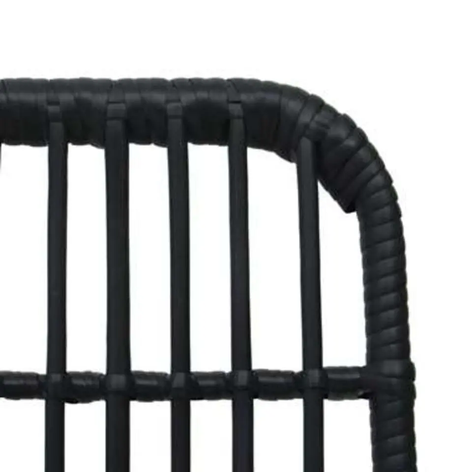 vidaXL - Bistroset - Zwart - Poly rattan