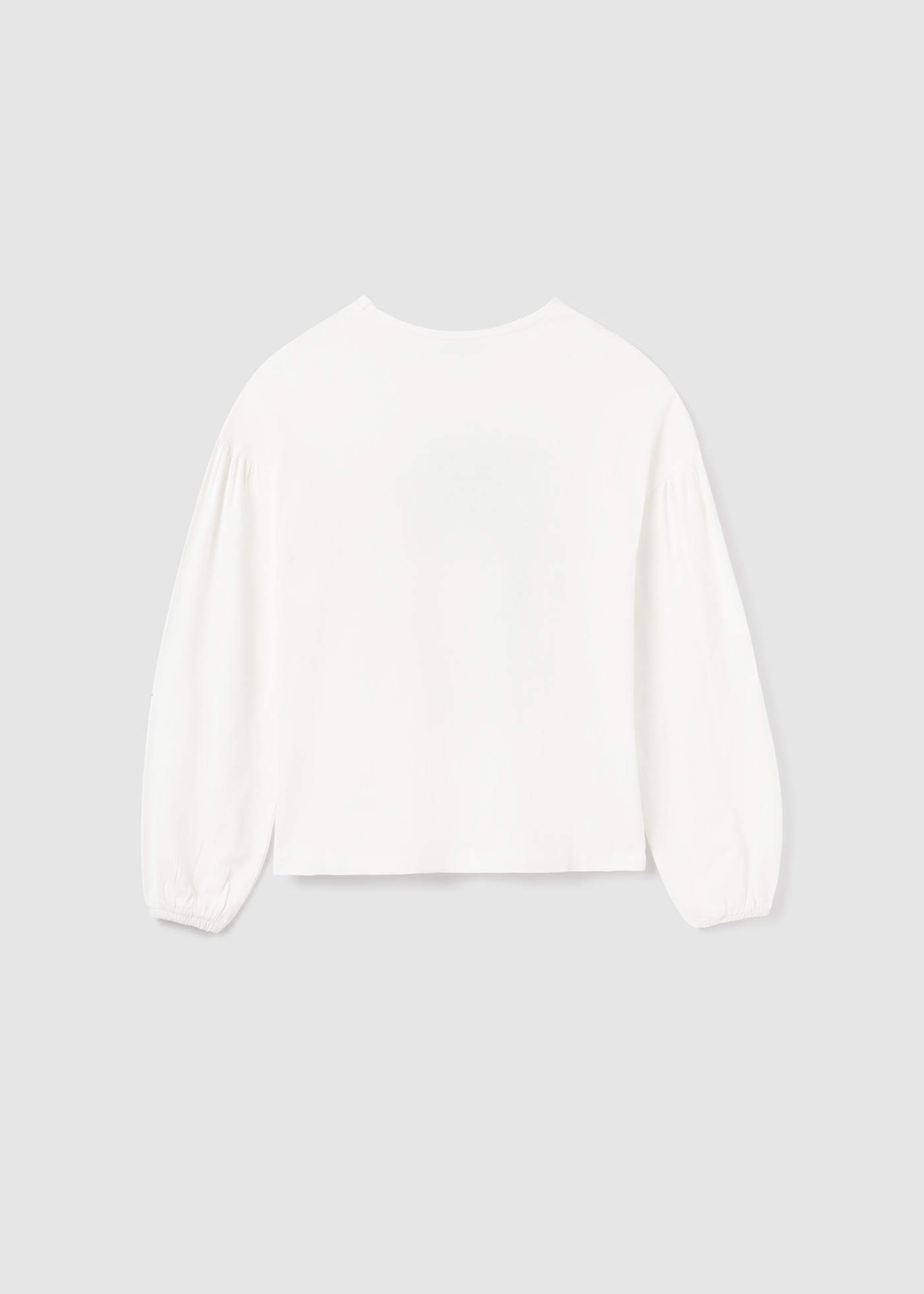 Camiseta feminina Better Cotton com mangas bufantes