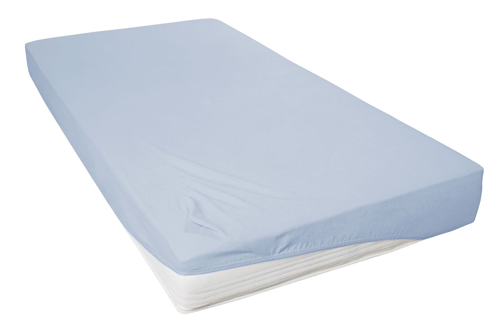 Vario Spannbetttuch Teddy-Flausch 90-100 x 200 cm blue sky
