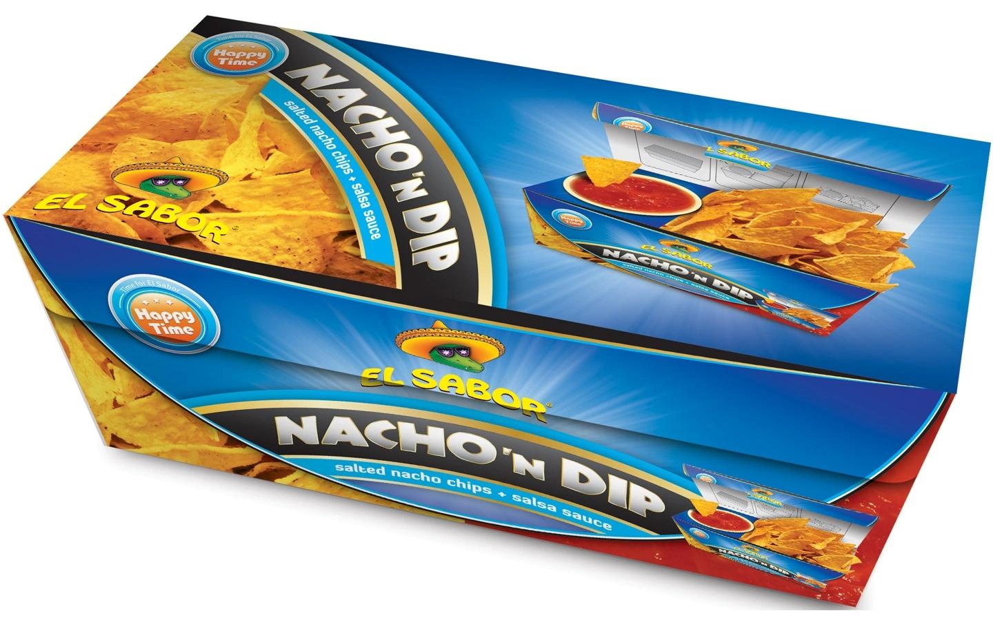 Chips Nacho 'N Dip Salsa 175gGesalzene Nacho-Chips mit Salsa-Sauce