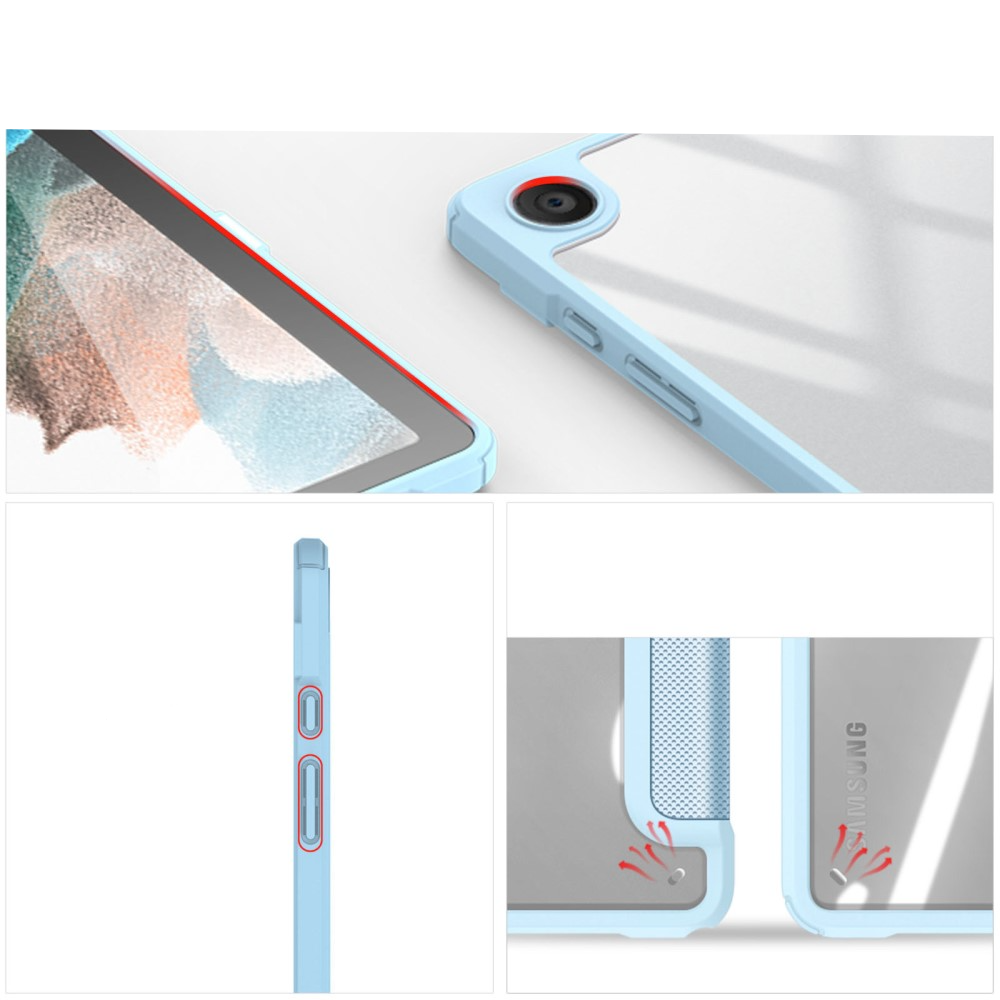 Samsung Galaxy Tab A9  Plus Leder Tasche Smart Cover Schutzhülle - Blau