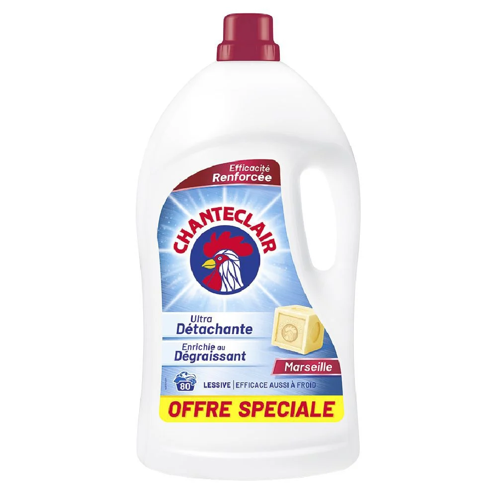 Lessive Chanteclair au savon de marseille 80 lavages - 4L