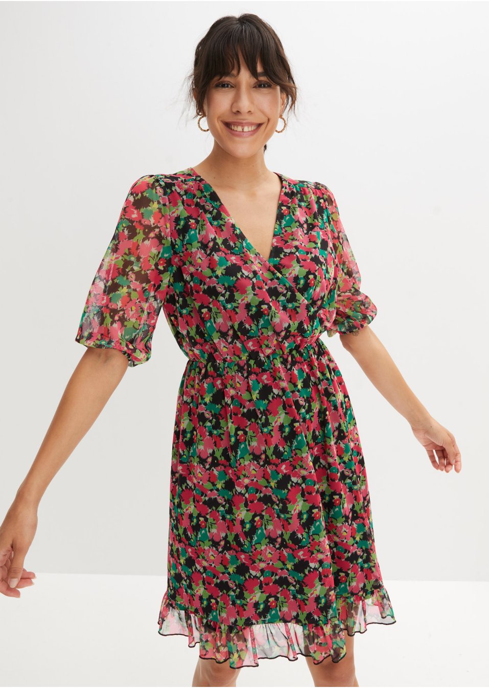 Robe en mesh imprimée