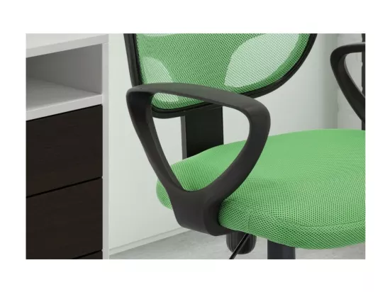 Chaise de bureau IPOLIST Tissu filet vert, idéal pour un bureau confortable et moderne