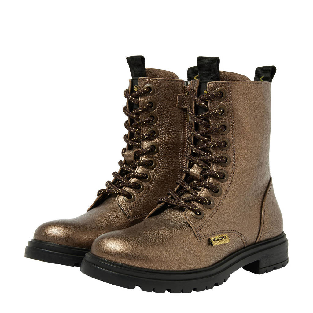 Vingino Julialeren veterboots brons