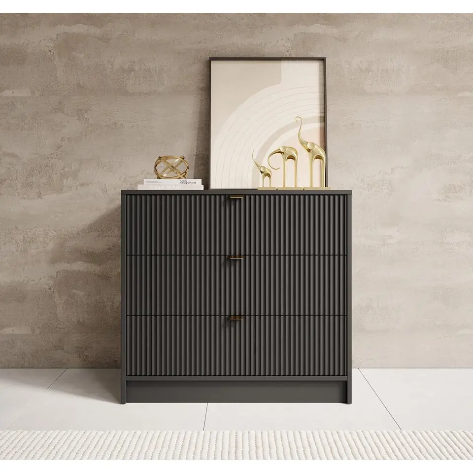 Meubella - Ladekast Tavares - Zwart - 80 cm