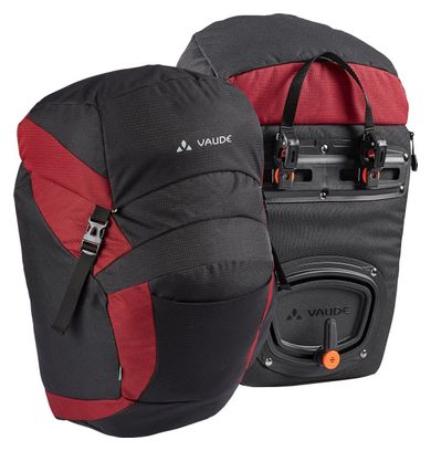 Paire de Sacoches de porte-bagage avant Vaude OnTour Front Noir/Carmine