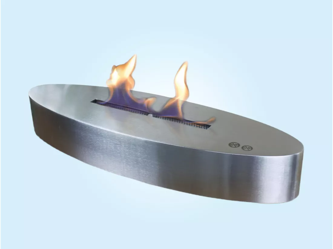 Cheminée de table à l'éthanol en acier inoxydable