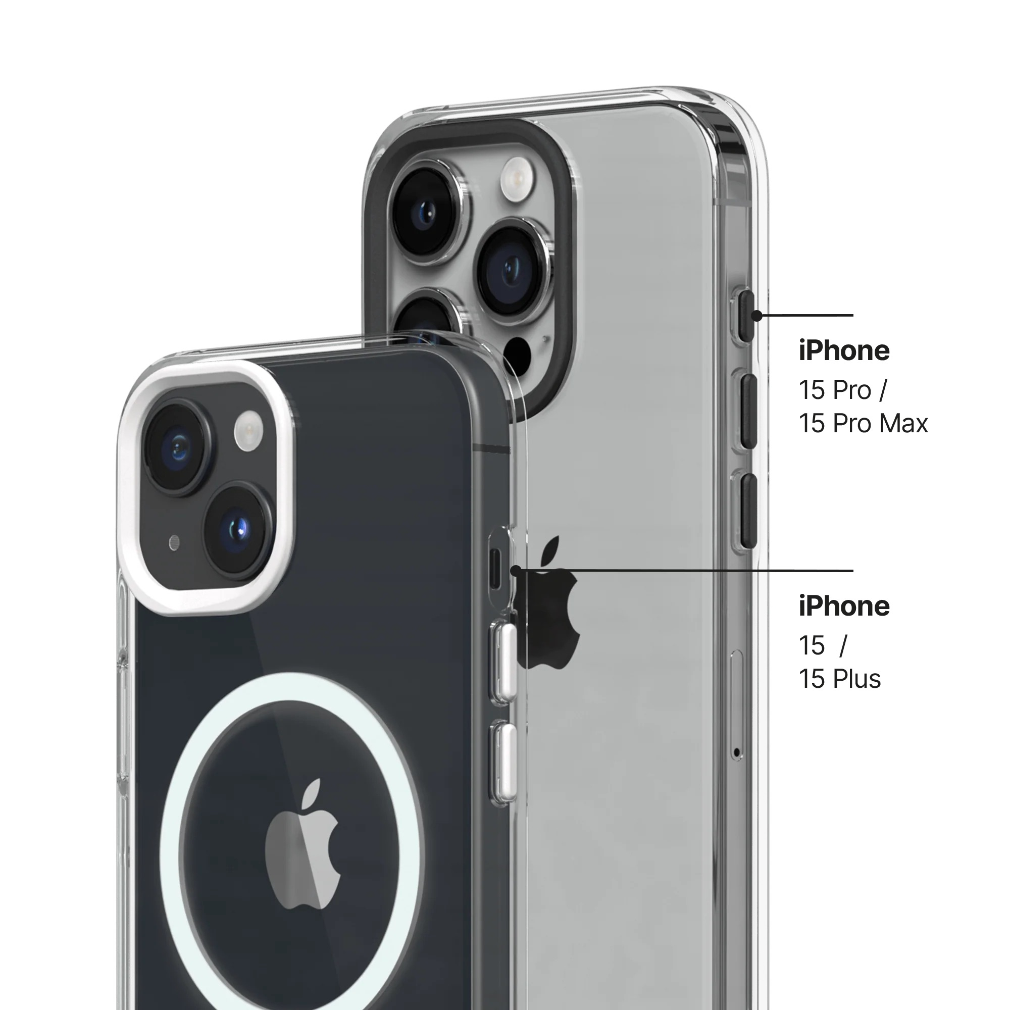 iPhone 15 Pro Max MagSafe Hardcase Hülle Clear Case (MCA01298O7) - Schwarz / Transparent