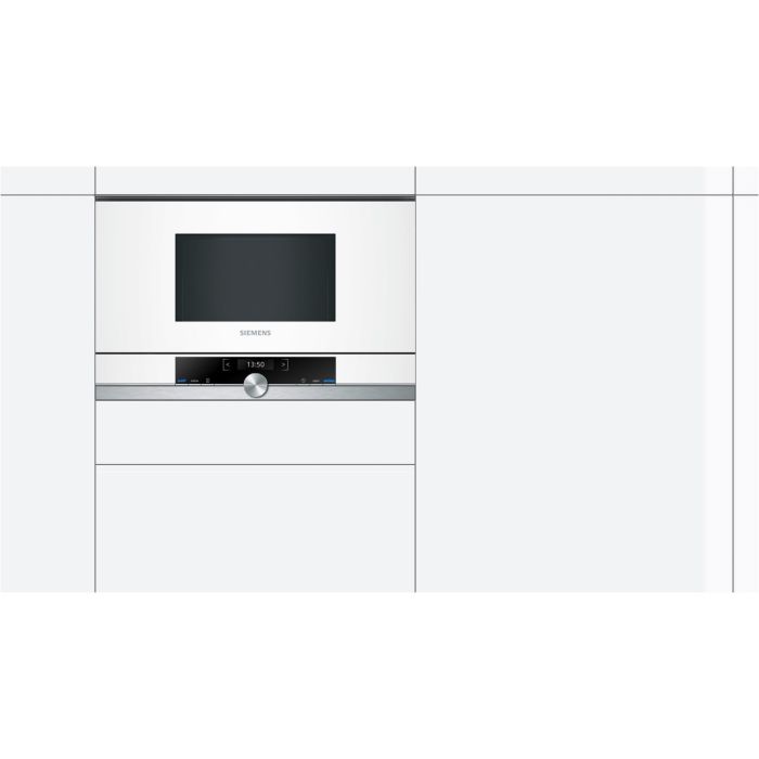 Siemens Einbau-Mikrowelle iQ700 BF634LGW1 Weiß