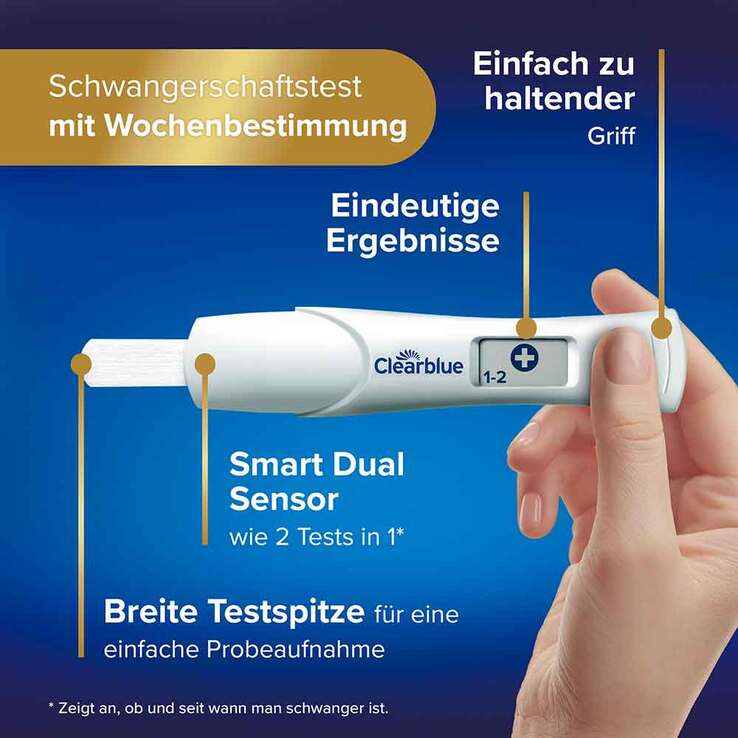Clearblue Schwangerschaftstest Multicheck 4 + 1 Urin, 5 St