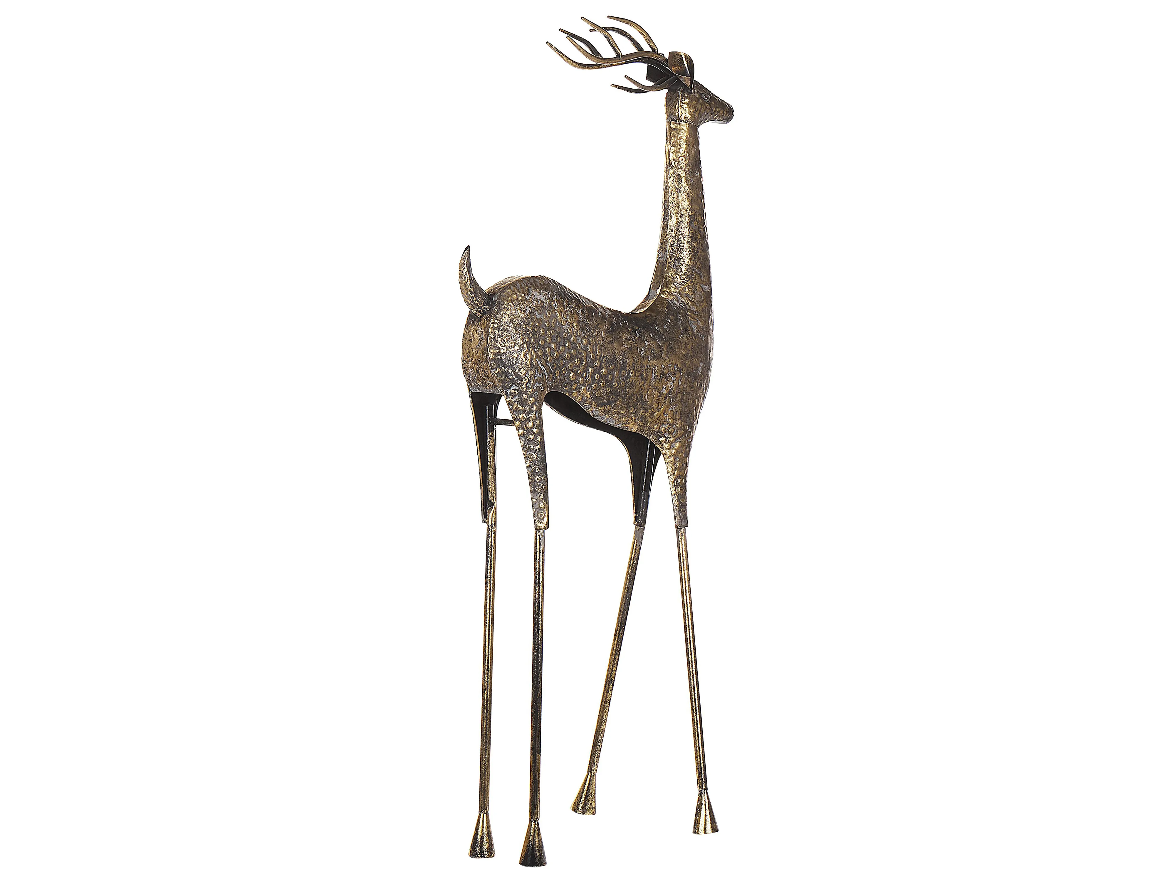 Vloer kerstversiering PELLO Rendier 126 cm Goud