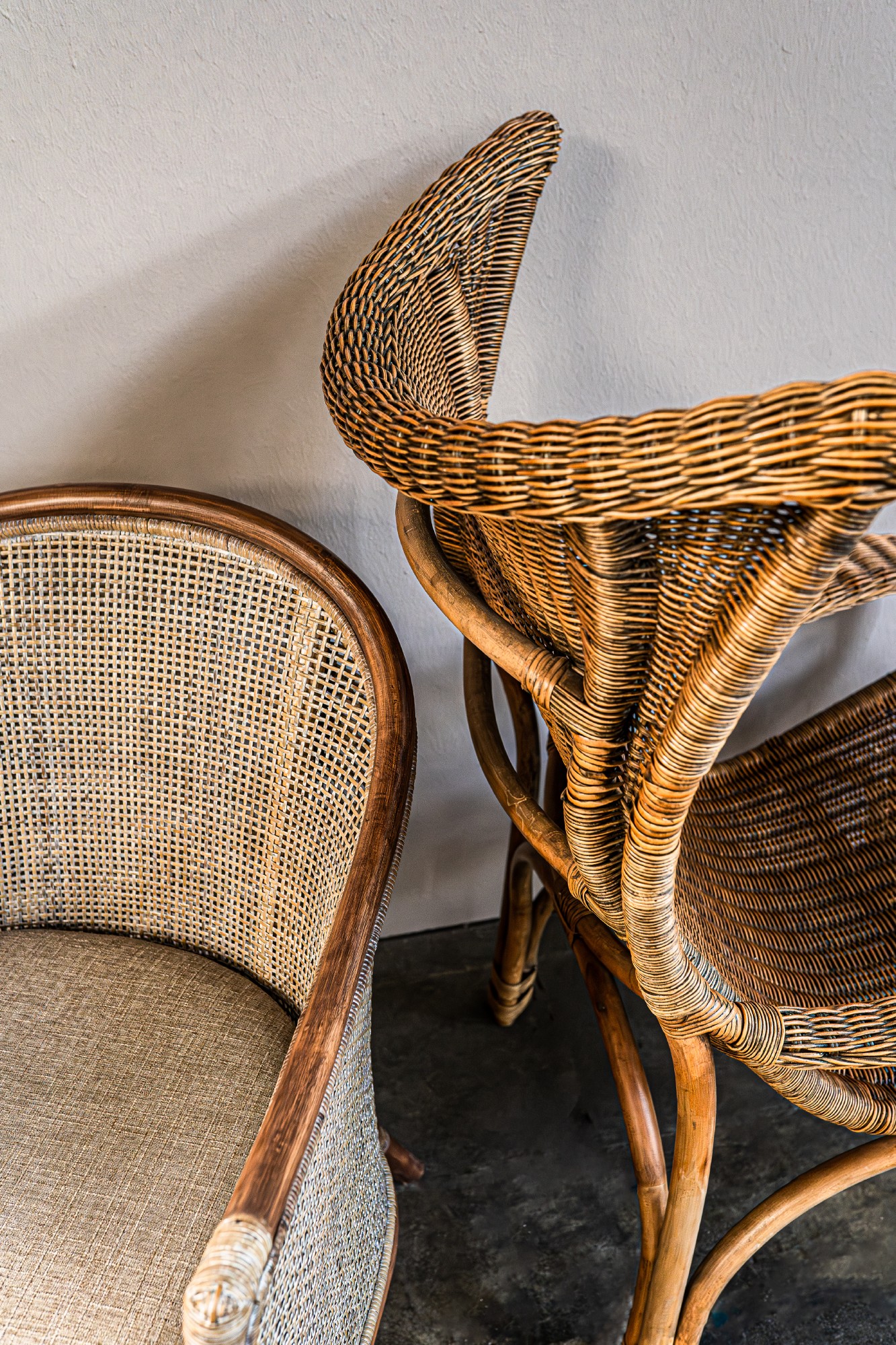 Armsessel 'Sneeg', Rattan, B 58 cm, H 76 cm, L 62 cm von fischer's lagerhaus