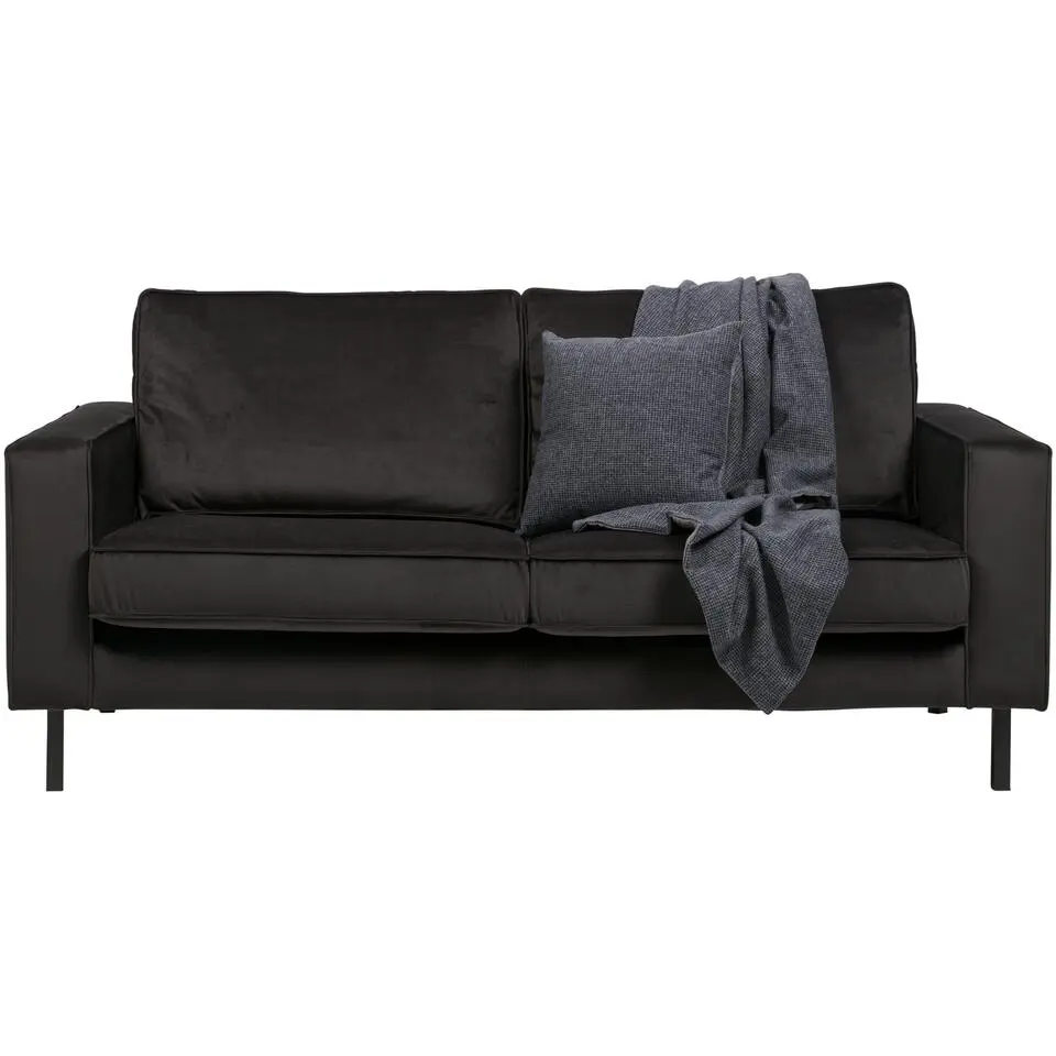 WOOOD Robin 2,5-Zits Bank - Fluweel - Grijs - 80x180x93