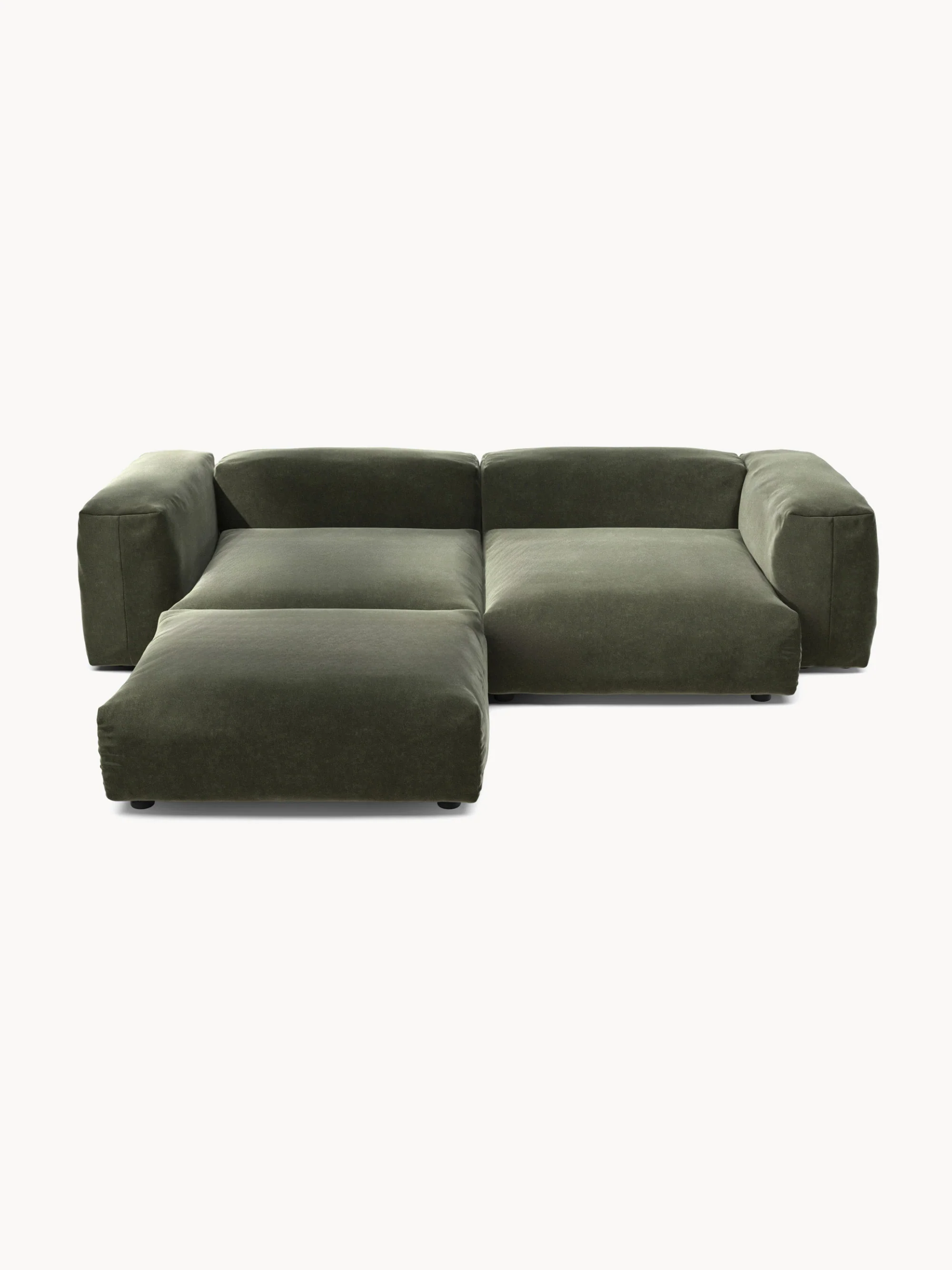 Modulaire hoekbank Vetsak (3-zits) van fluweel