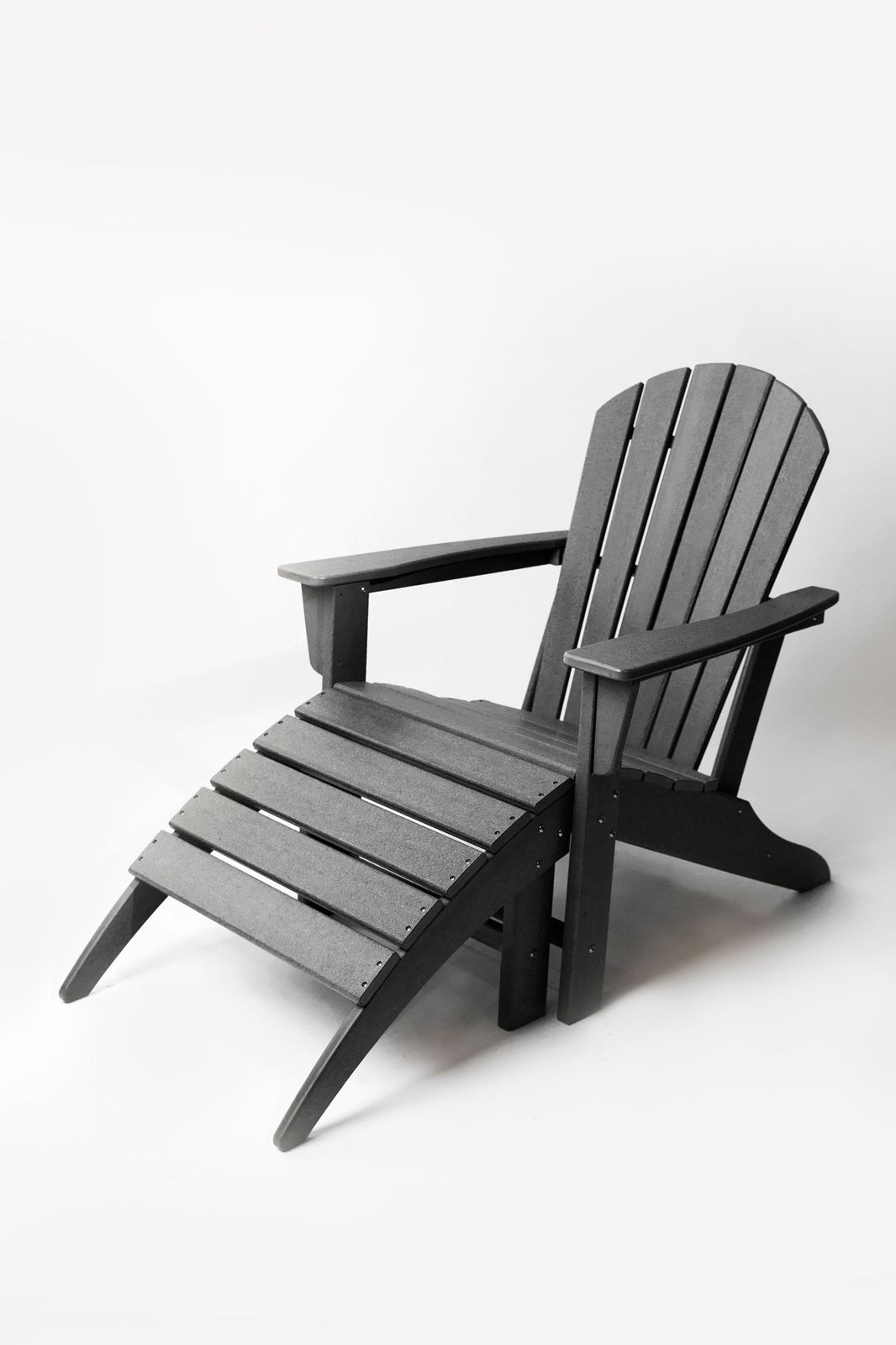 Zwarte fanback chair