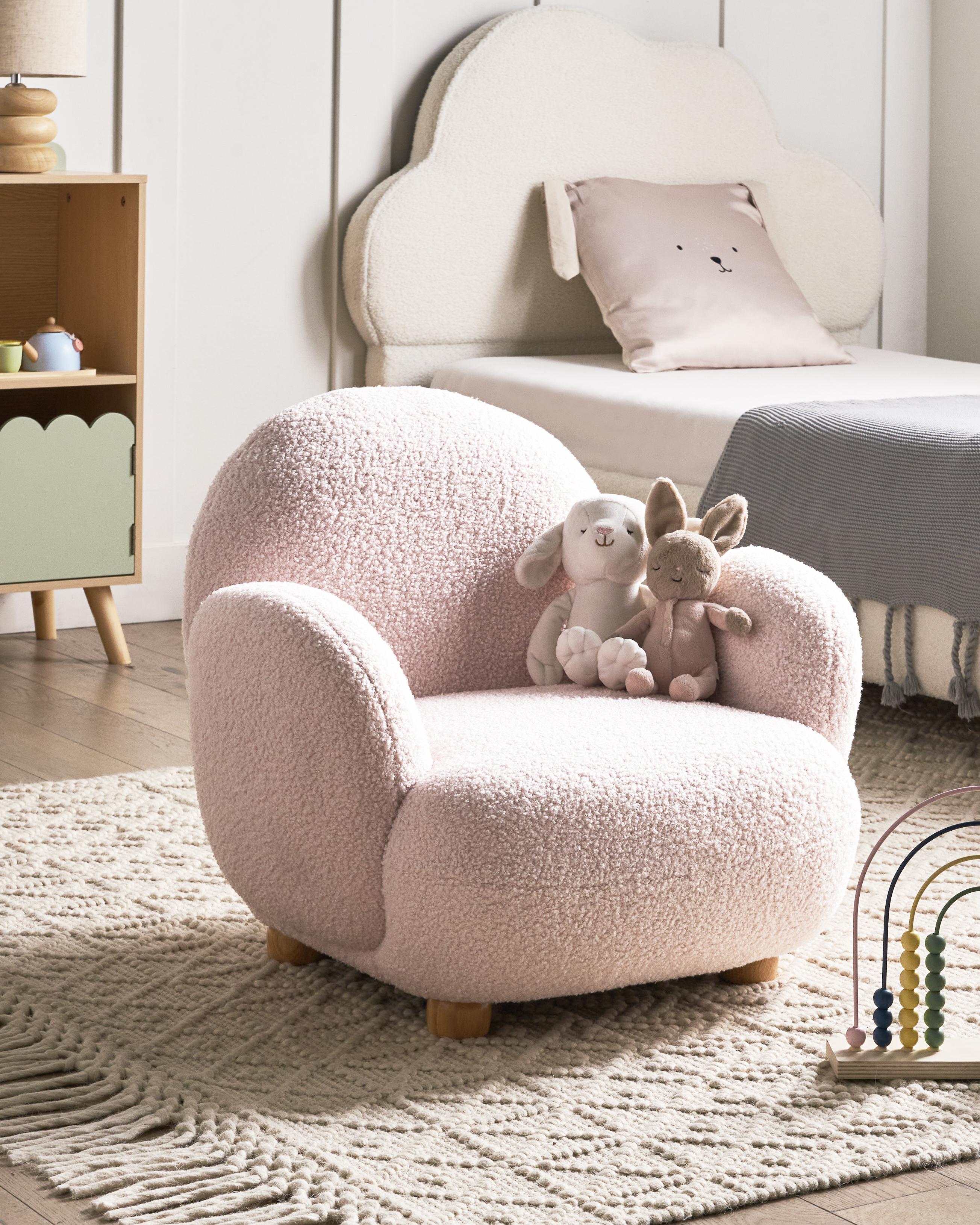 Kinderfauteuil HEM Bouclé Pastelroze